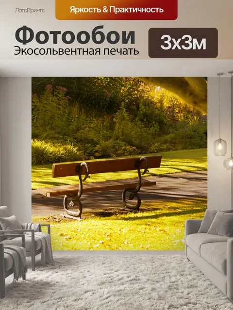 Фотообои скамье утра