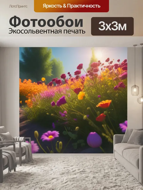 Фотообои пейзаж с цветами фотография смешной