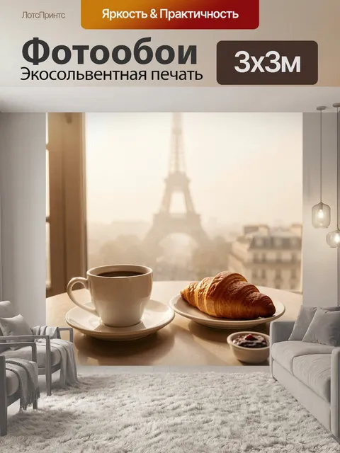 Фотообои Французское утро за столиком