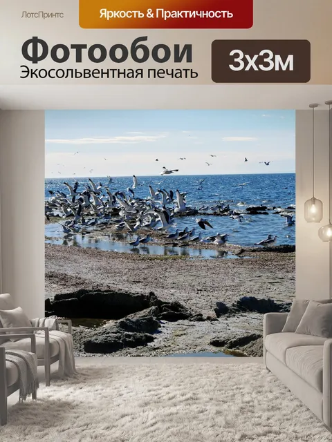 Фотообои Стая чаек