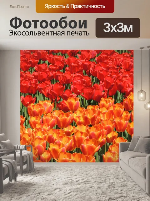 Фотообои Оранжевые цветы