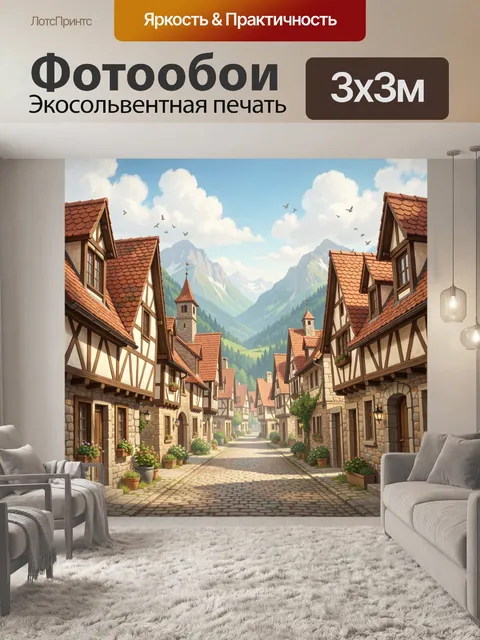 Фотообои Уютная альпийская деревня