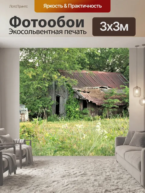 Фотообои Заброшенный загородный дом и кемпер