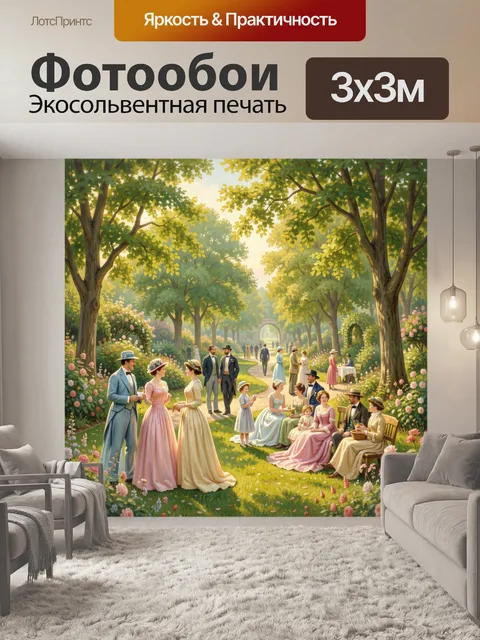 Фотообои Аристократы в летнем саду