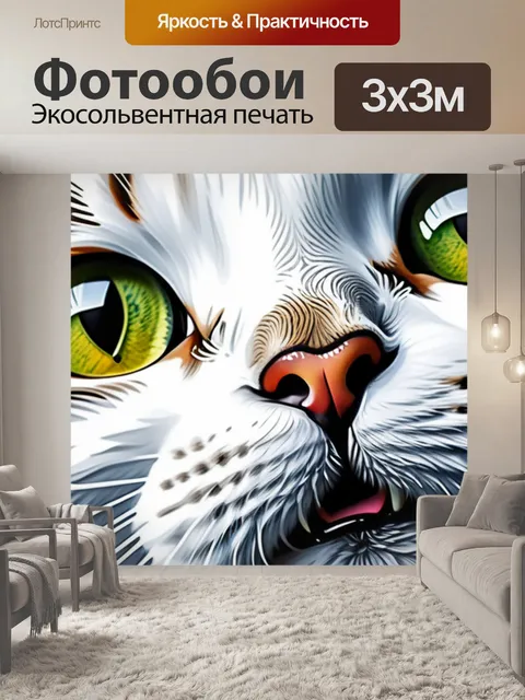 Фотообои с котиком смешной