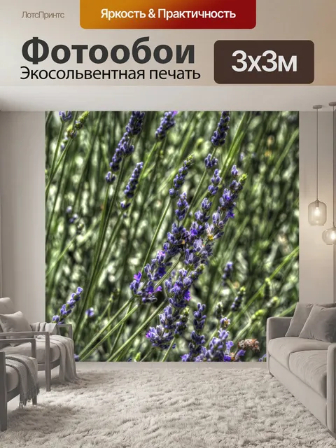 Фотообои Полевые цветы лаванды