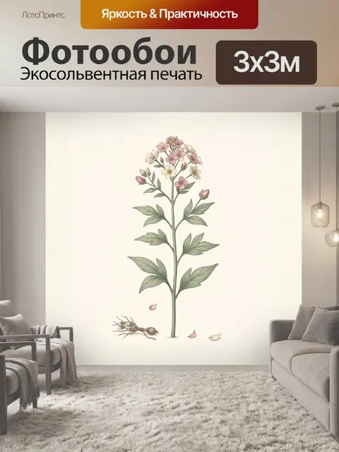 Фотообои Нежный ботанический цветок