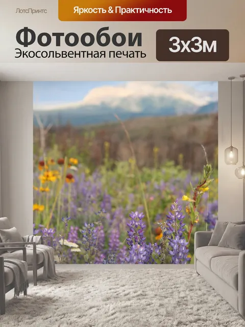 Фотообои Дикие цветы луг
