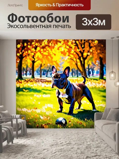Фотообои на лужайке в общественном парке