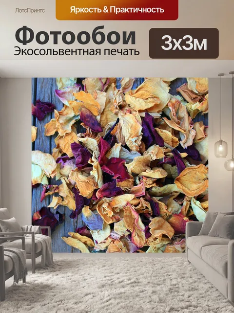 Фотообои сухие лепестки роз