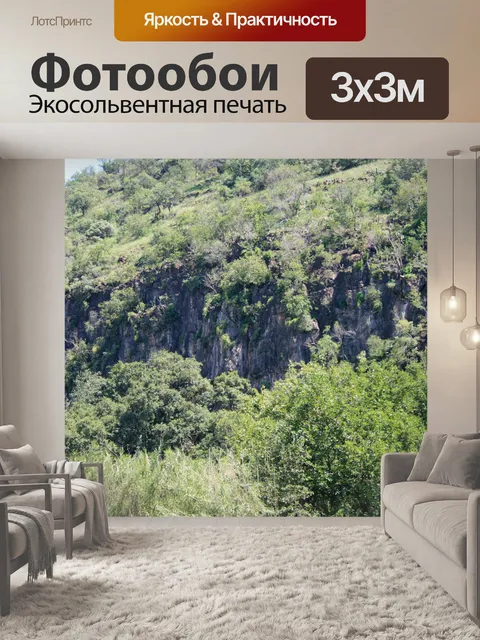 Фотообои скалы над русла реки