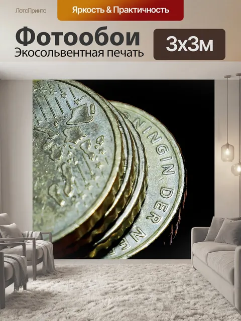 Фотообои Монеты евро