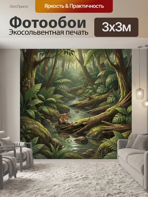 Фотообои Тропический лес у ручья