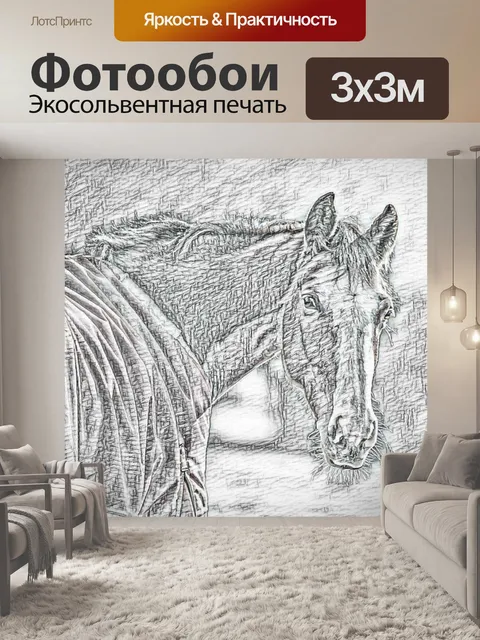 Фотообои голова лошади