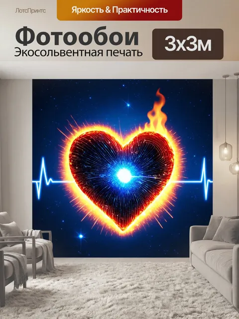 Фотообои динамическое изображение сердца