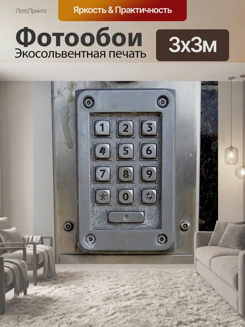 Фотообои Безопасная дверь видеонаблюдения