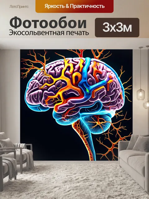 Фотообои изображение структуры мозга