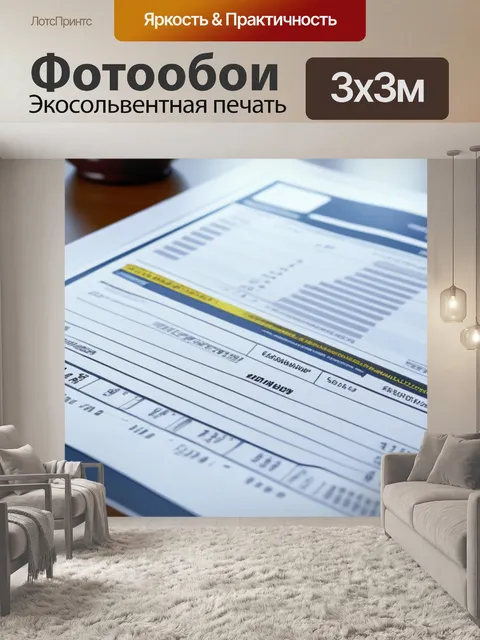 Фотообои финансовые документы на столе