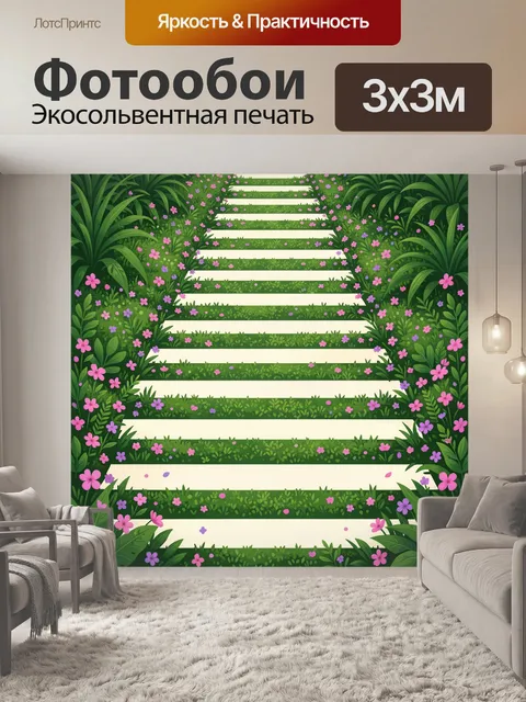 Фотообои Волшебные ступени в саду