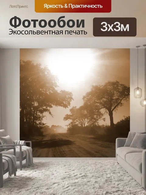 Фотообои сепия изображение пыли на песчаных дорог
