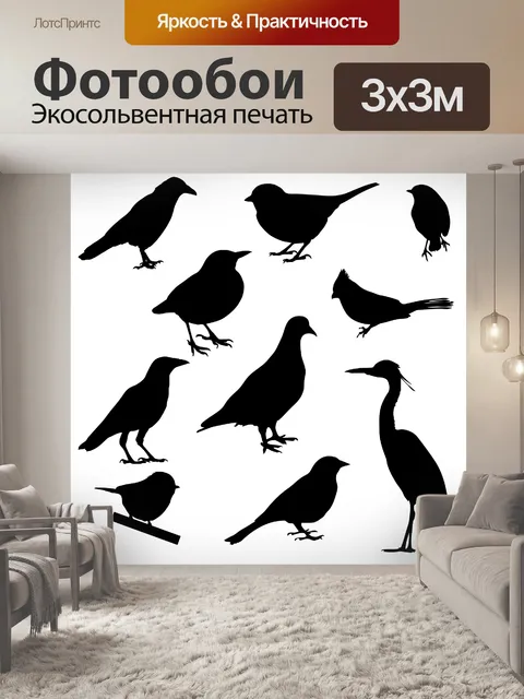 Фотообои Птица силуэты