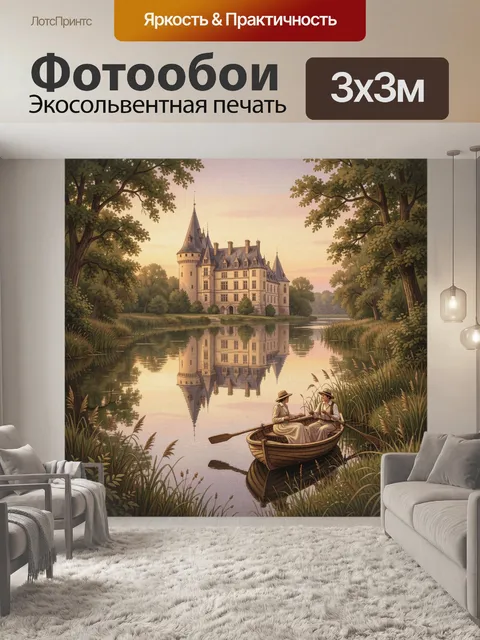 Фотообои Замок у тихой реки