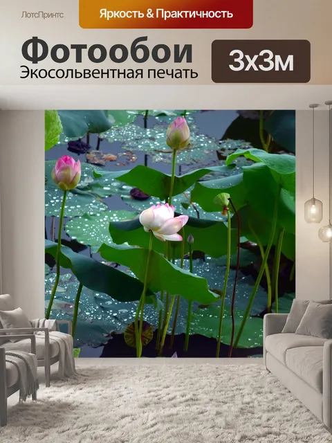 Фотообои Лотосный пруд
