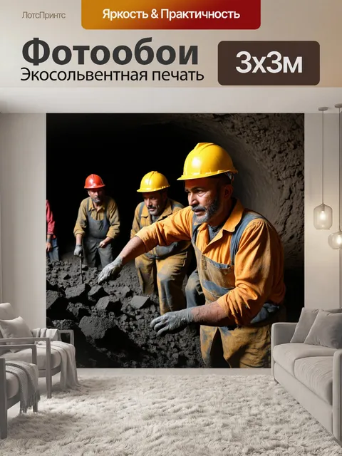 Фотообои ссср союз, шахтеры на работе в угольной шахте, дух сотрудничества, тяжелая техника, пыльные лица и трудовые…