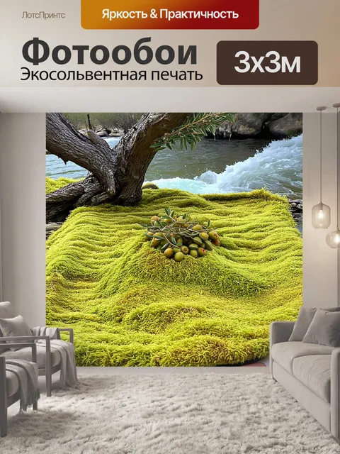 Фотообои на одеялах мха покрыто старинное оливковое дерево