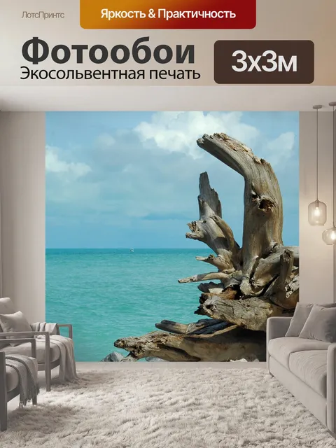 Фотообои Driftwood на пляже