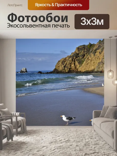 Фотообои Чайки на пляже