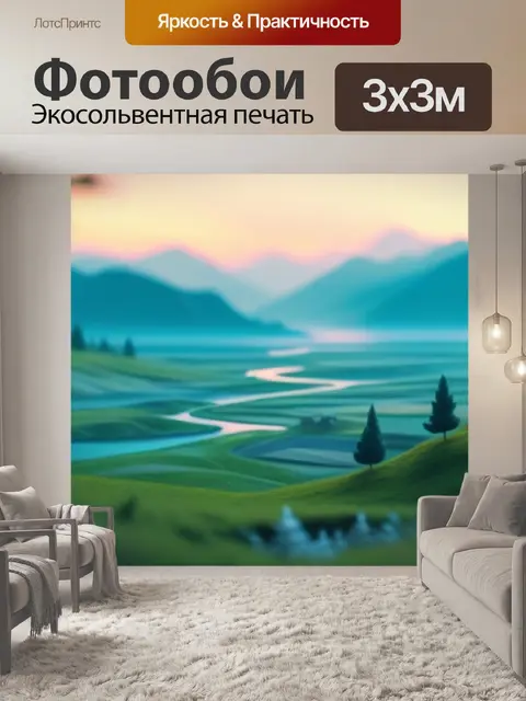 Фотообои пейзаж с маслом видео