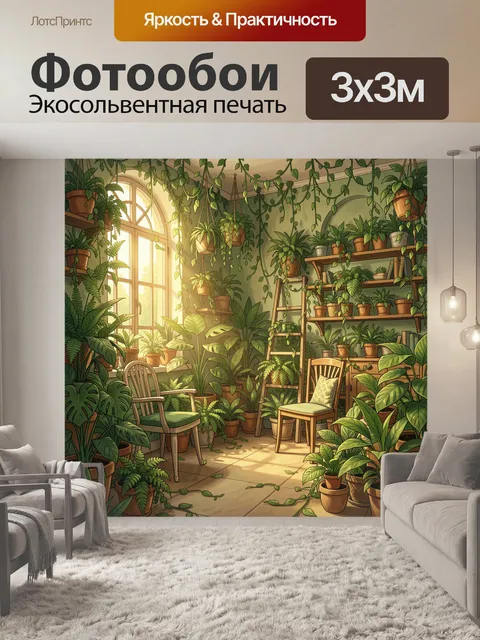 Фотообои Тропическая оранжерея с лианами
