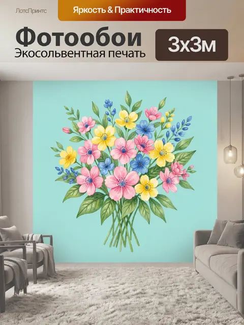 300 × 300 см · Экосольвентная печать