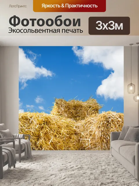 Фотообои Тюки сена Blue Sky