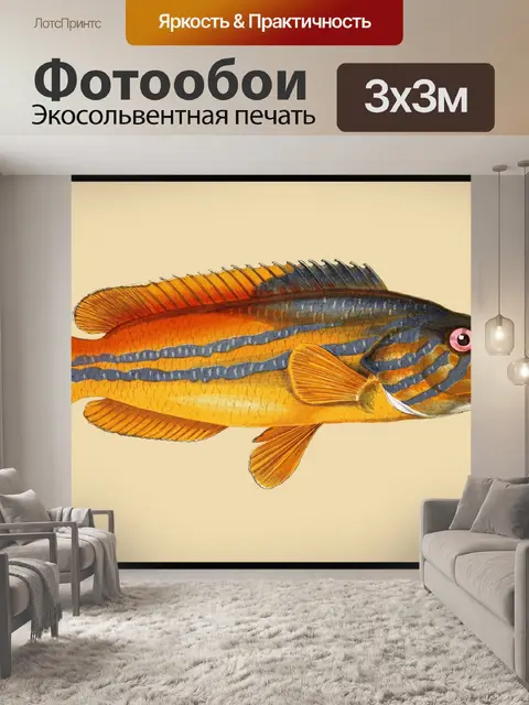Фотообои Рыба Винтаж Арт Плакат