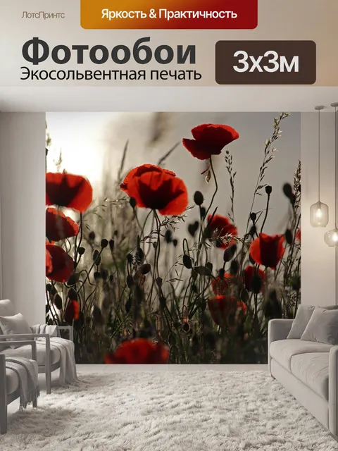 Фотообои Маковое поле