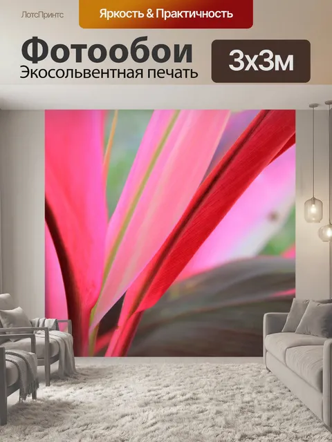 Фотообои Красный листья фон
