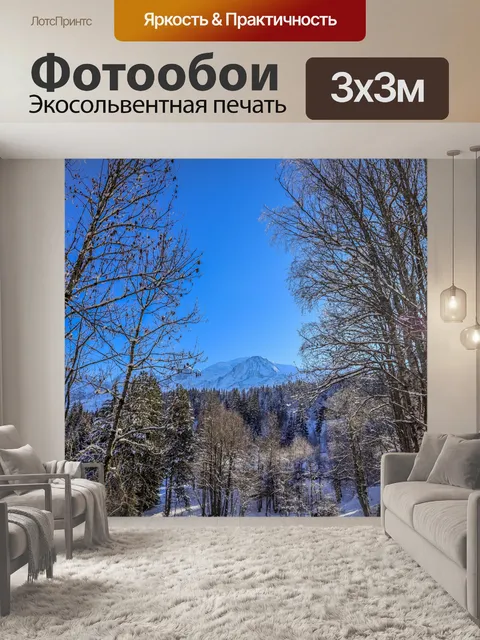 Фотообои Зимний горный пейзаж