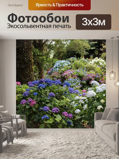 Фотообои Гортензия