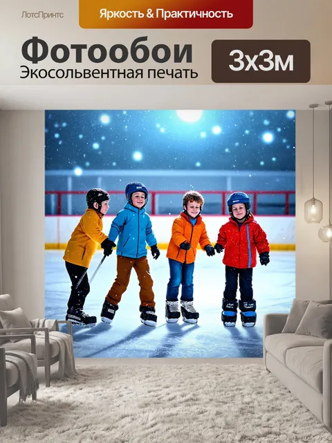 Фотообои холодное утро на открытом катке