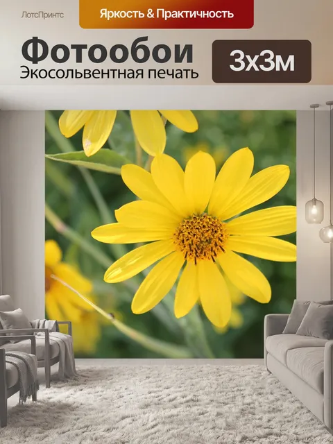 Фотообои Желтый цветок