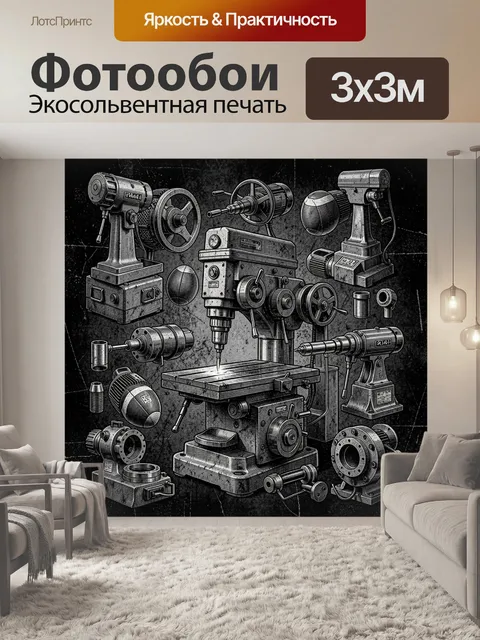 Фотообои Винтажные станки и механизмы