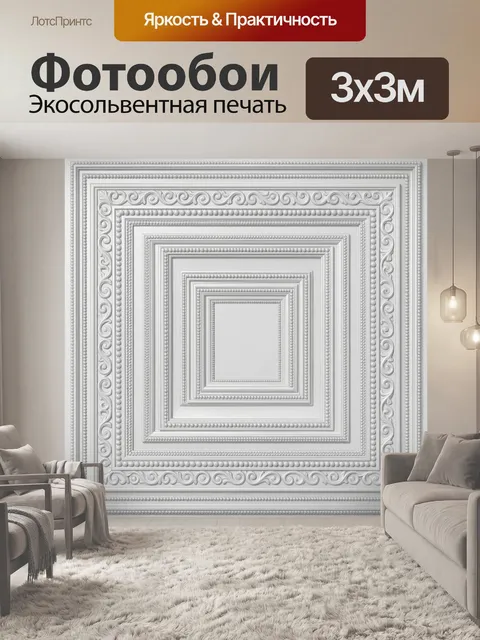 Фотообои Орнаментальные рамы в серебристом стиле