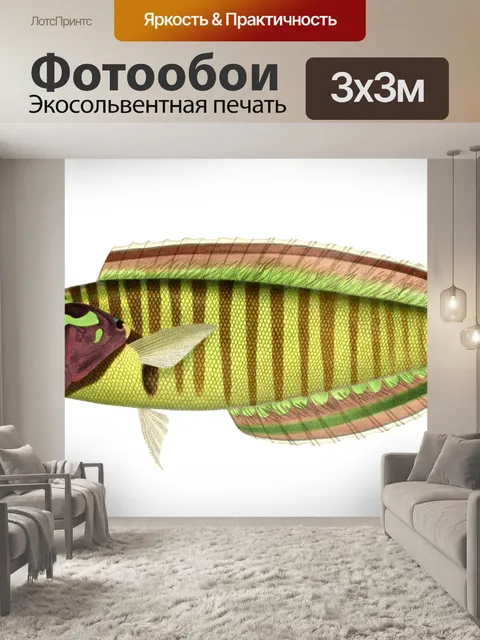 Фотообои Рыба Винтаж Живопись Клипарт