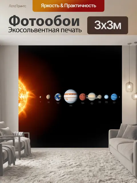 Фотообои Планеты Солнечной системы в космосе