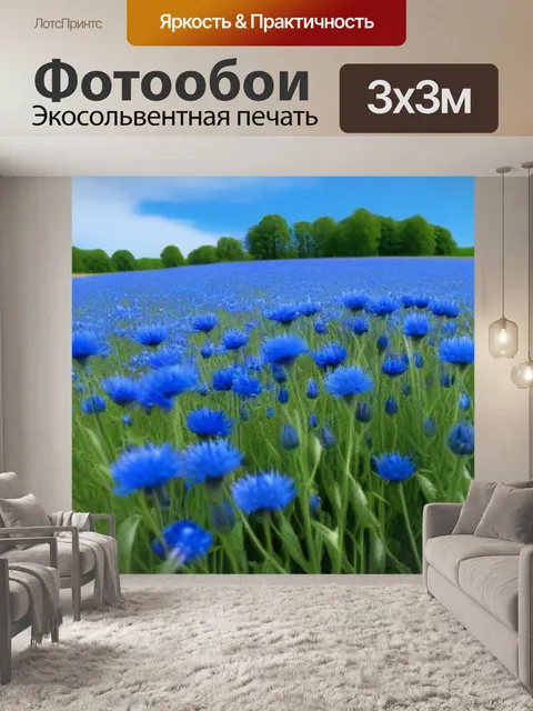 Фотообои утешение в поле васильков