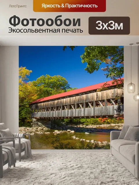 Фотообои Крытый мост Олбани