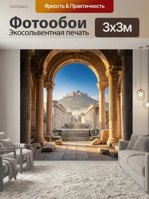 Фотообои Античные руины с крепостью