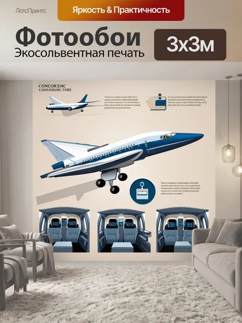 Фотообои внутренний интерьер конкорда